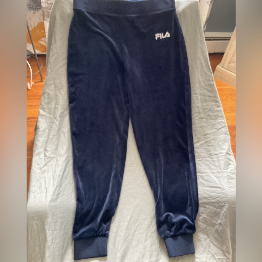 Fila Dark Blue Velour Pants